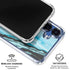 Aqua Blue Marble Ink Galaxy S25 Clear Case